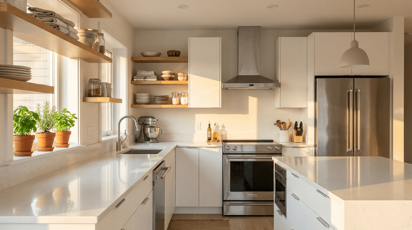 Sparkling kitchen and dining area cleaning in North Spokane residence