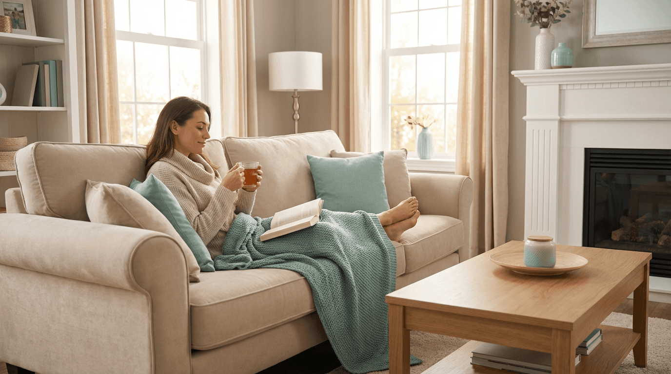 Spotless and detailed Spokane living room - result of professional house cleaning service