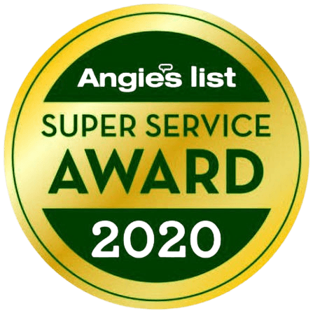 Angi Super Service Award Badge 2020 for top-rated office and house cleaning in Spokane WA