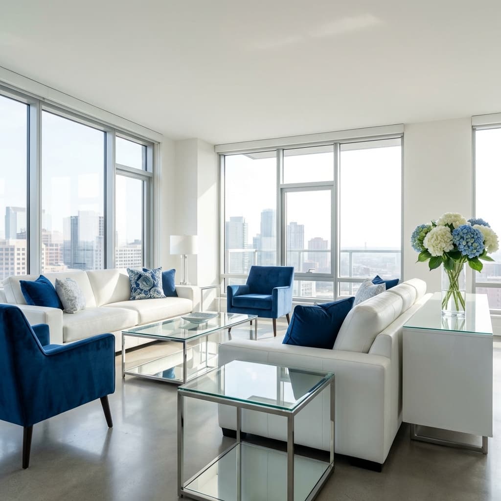 Immaculate living space in Spokane - result of a professional White Glove partnership cleaning service