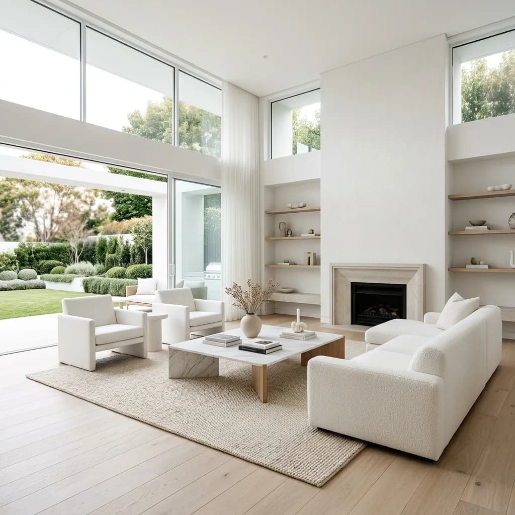 Peaceful clean living room in Spokane - professional house cleaning results