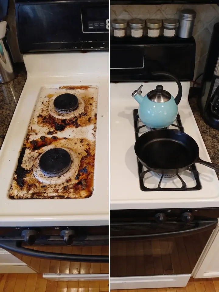 Stove & Oven Before and After Cleaning Results